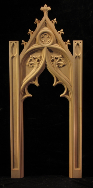 Carved Panel with Gothic Spires