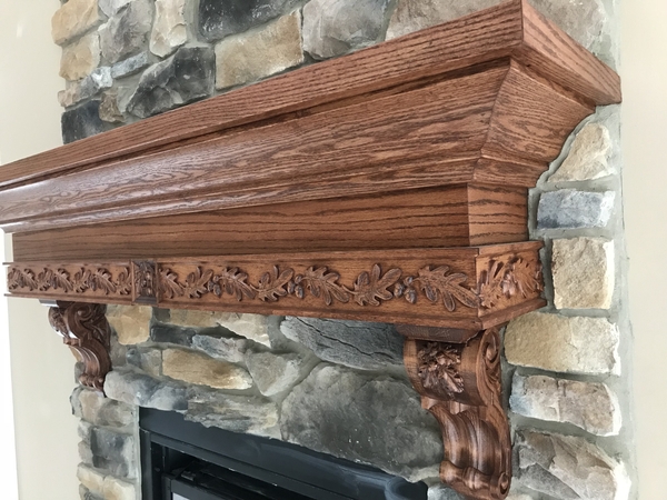 Oak Leaf Mantel | Fireplace Mantels