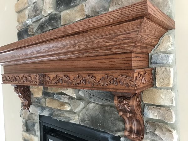 Image Oak Leaf Mantel