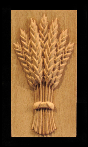Plaque - Harvest Wheat Carved Wood