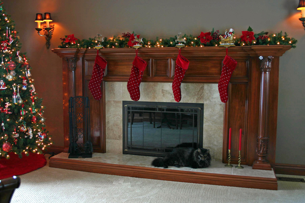 Image Fireplace Mantel Columns