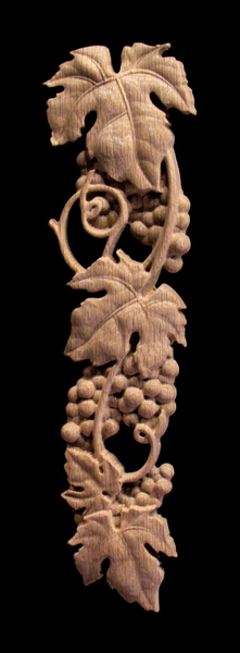 Onlay - Tuscan Grape Drop 2 Carved Wood