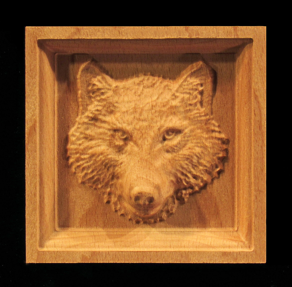 Block - Wolf Head with Closed Mouth