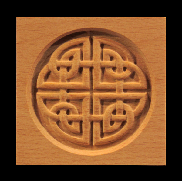 Block - Celtic Knot #3 carved wood