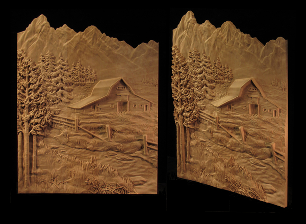 Image Tetons and Barn Carving