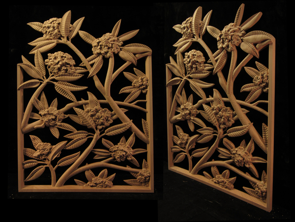 Image Pierced Plumeria Panel