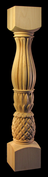 Column - Pineapple Column Carved Wood