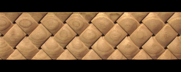 Frieze - Square Basket Weave Decorative Carved Wood Molding