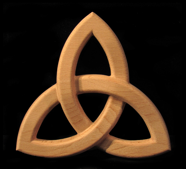 Onlay - Gothic Trinity Knot Pierced Carved Wood