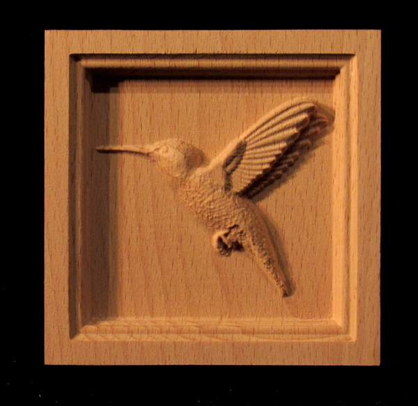 Image Corner Block - Hummingbird - Square Inset