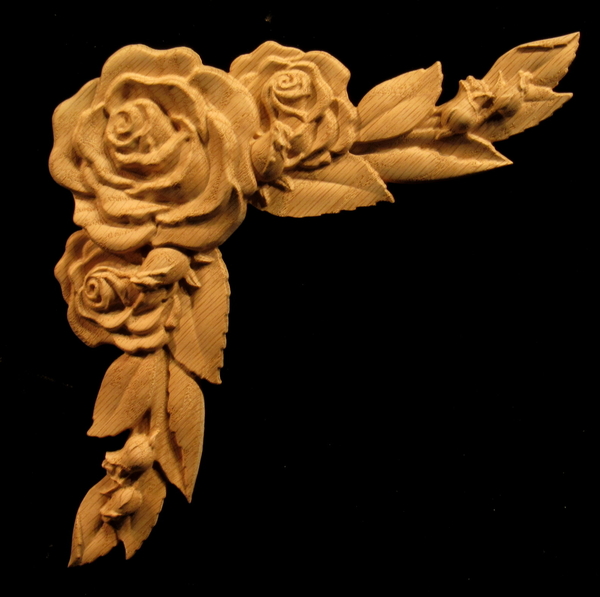 Image Onlay - Corner Rose and Buds