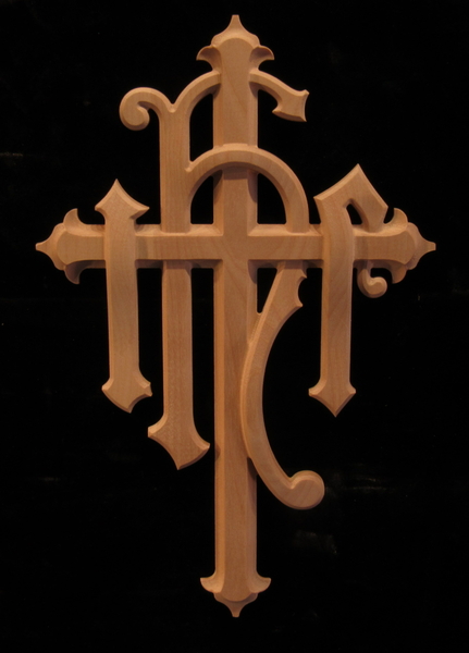 Image Cross with Monogram Letters