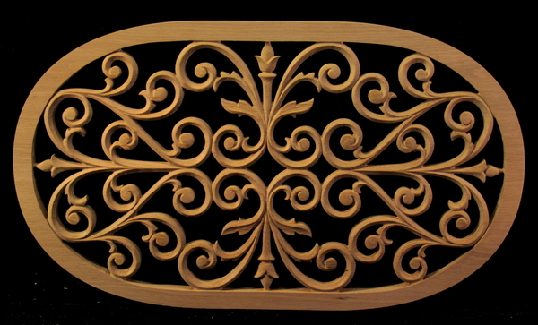 Image Scrolled Ironwork Grille Panels for a Grate