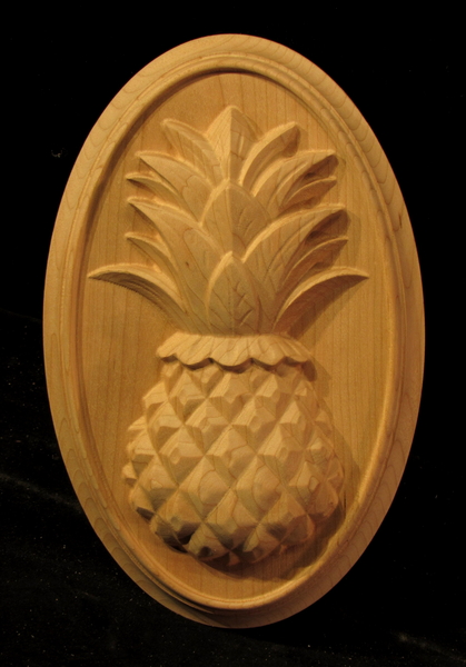 Onlay - Pineapple in Oval | Tropical and Nature Onlays Group