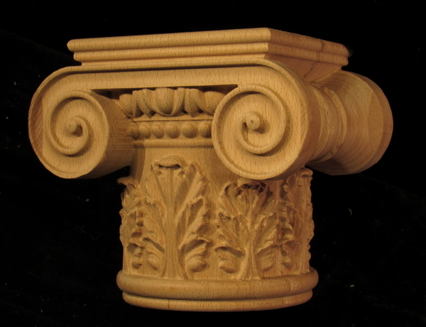 Capital - Ionic  #3 | Capitals - Four Sided or Full / Half Round