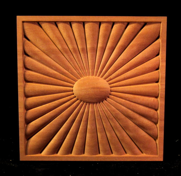 Sunburst Federal Panel | Themed Carved Panels - Tropical, Nature, Gothic, etc