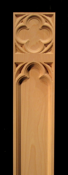 Pilaster - Gothic Quatrefoil with Pierced Arch