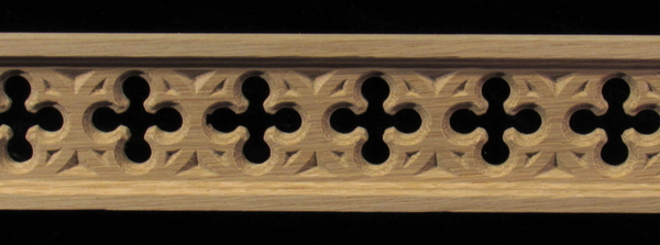 Frieze - Gothic Quatrefoil Decorative Carved Wood Moulding