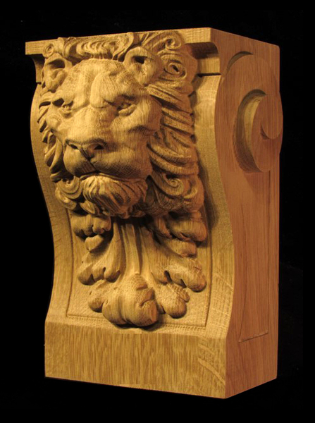 Image Corbel - Lion - Square - 9.8T x 7.5W x 6D