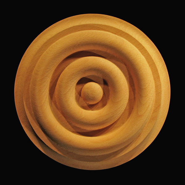Rosette - Bullseye #2 carved wood