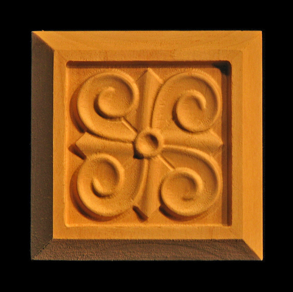 Rosette - Craft Swirls carved wood