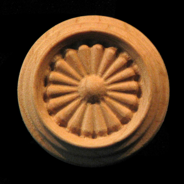Rosette - Sun Daisy carved wood