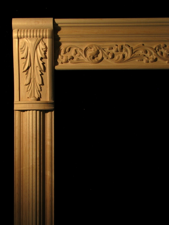 Carved Door Casing Trim , Acanthus #1